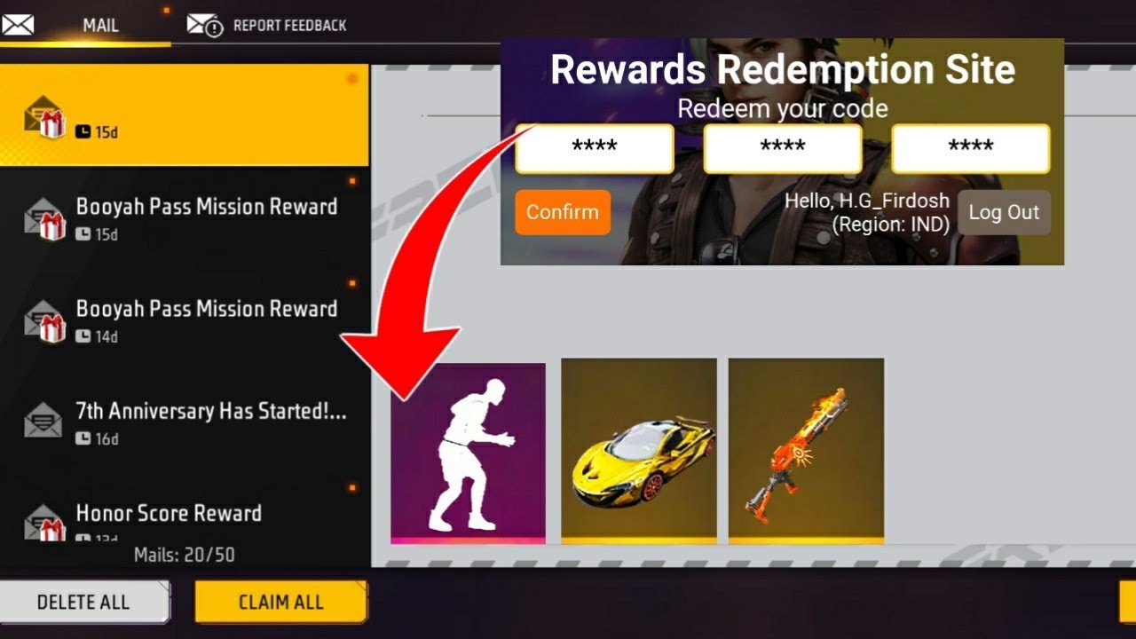 Free Fire New Redeem Today