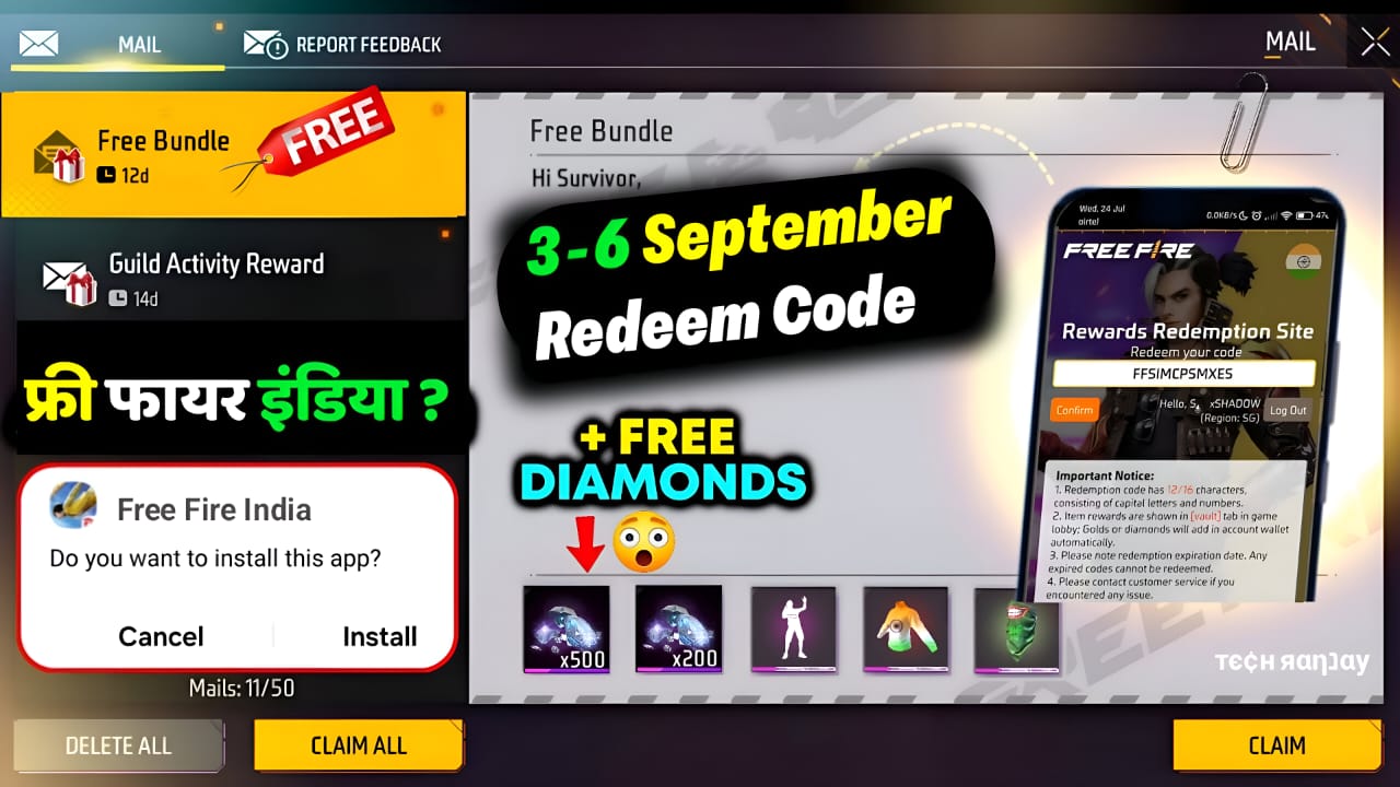 Free Fire New Redeem Code New